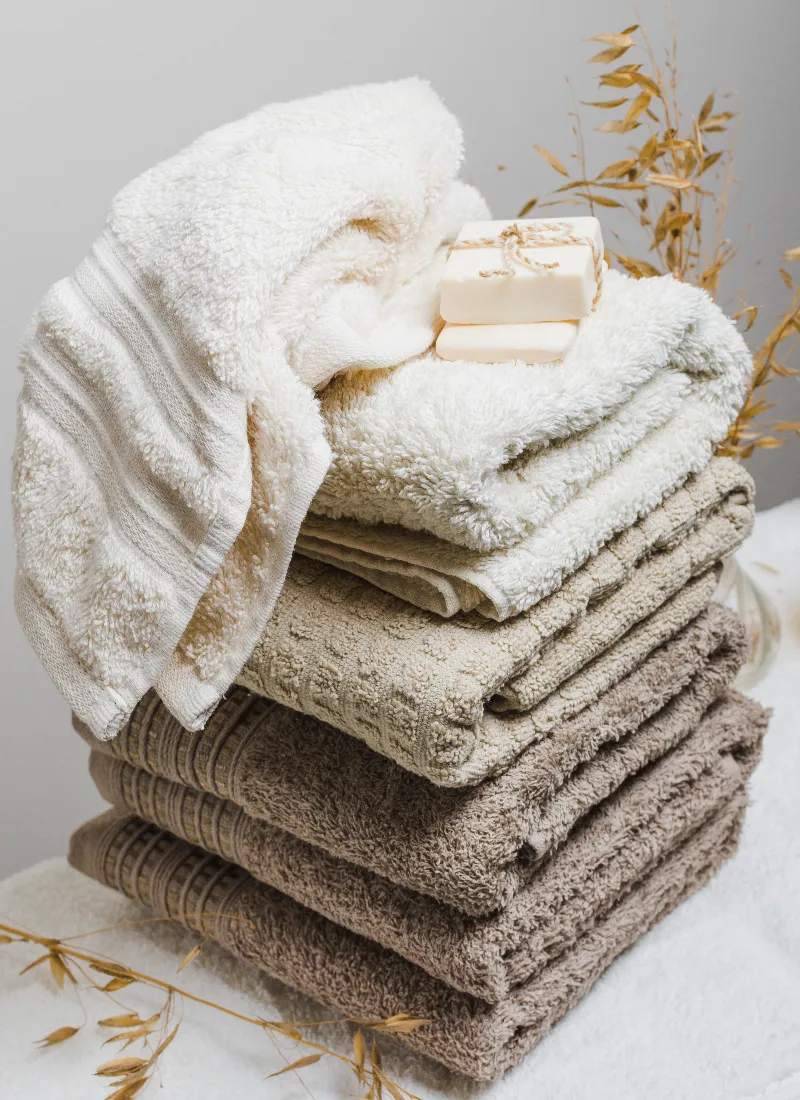 Folded terry towels